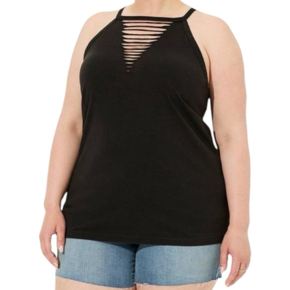 TORRID Vintage Cotton‎ High Neck Slash Cami NWT Size 1X